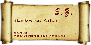 Stankovics Zalán névjegykártya