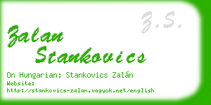 zalan stankovics business card